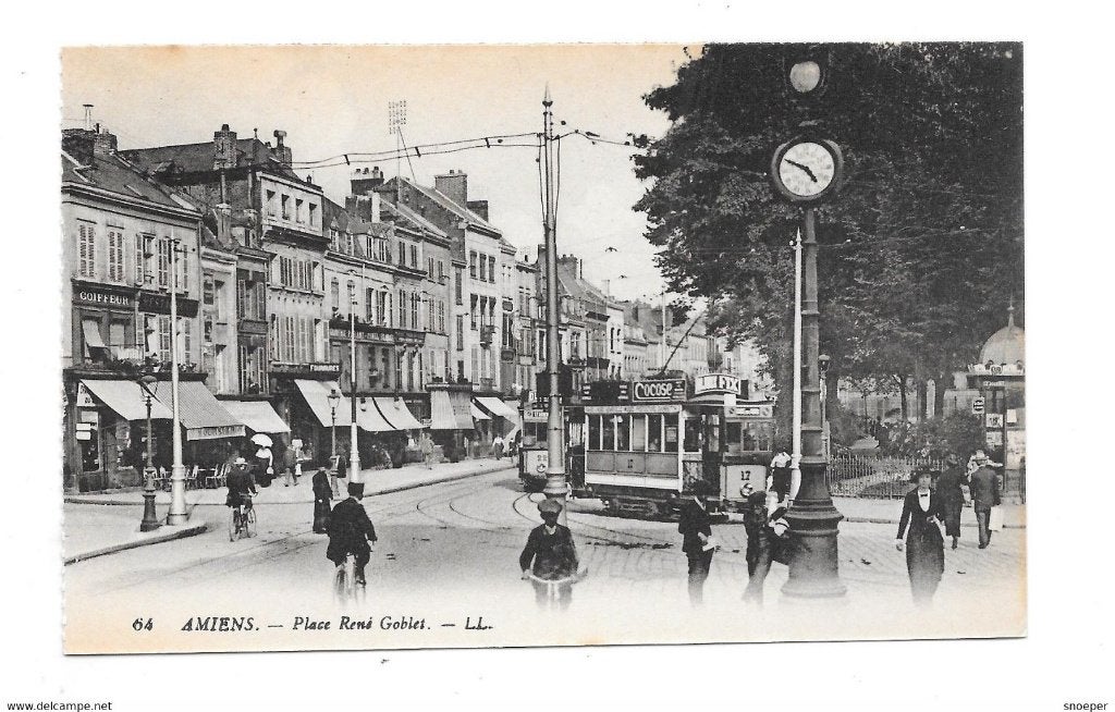 frankrijk amiens place rene goblet, Collections, Cartes postales | Étranger, Enlèvement ou Envoi, Non affranchie, France
