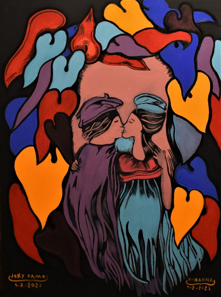 Roméo et Juliette Peinture Abstrait, par joky kamo, Enlèvement