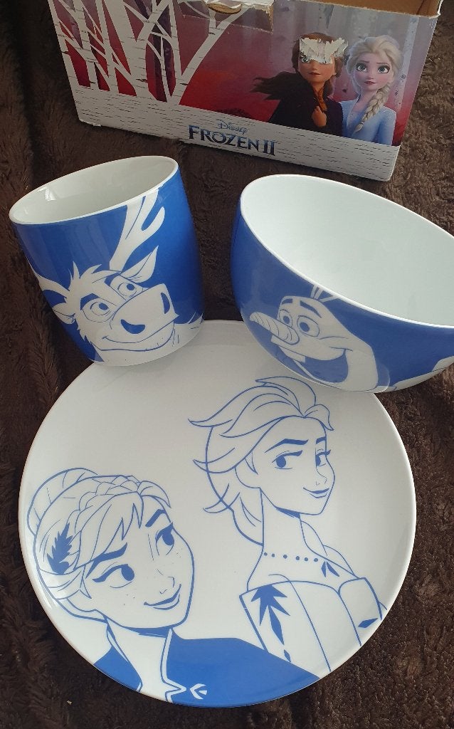 Tasse,Bol,Assiette petit dejeuner Frozen, Maison & Meubles, Enlèvement ou Envoi