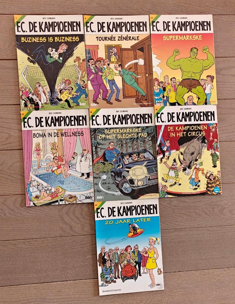 7 strips FC De Kampioenen + 2 gratis, Boeken, Hec Leemans, Ophalen of Verzenden, Zo goed als nieuw, Meerdere stripboeken