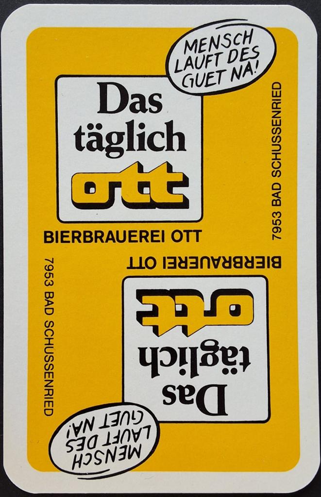 1 Speelkaart  Ott Brauerei, Enlèvement ou Envoi