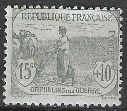 France 1917/1918 - Yvert 150 - Pour les orphelins de gu (PF), Envoi, Non oblitéré