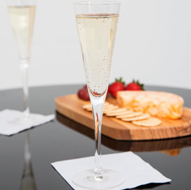 Set van 6 champagneglazen / flûtes in doos, Ophalen of Verzenden, Nieuw, Overige typen