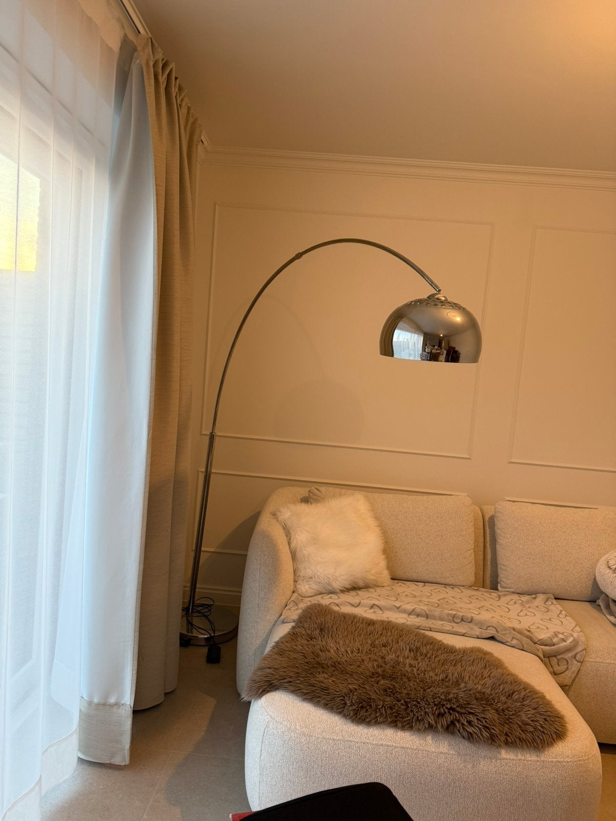 Staande hanglamp, Gebruikt, Rond, Zilver, Ophalen