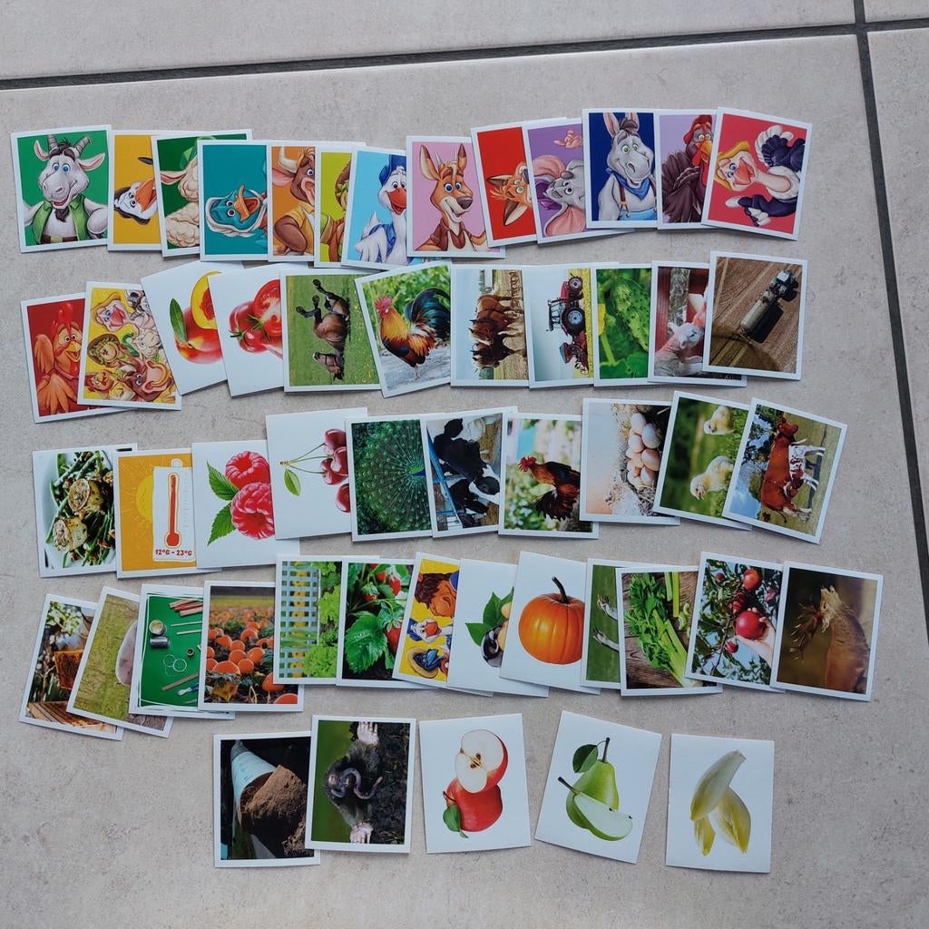 Lot stickers Delhaize: de boer de reis, Ophalen of Verzenden