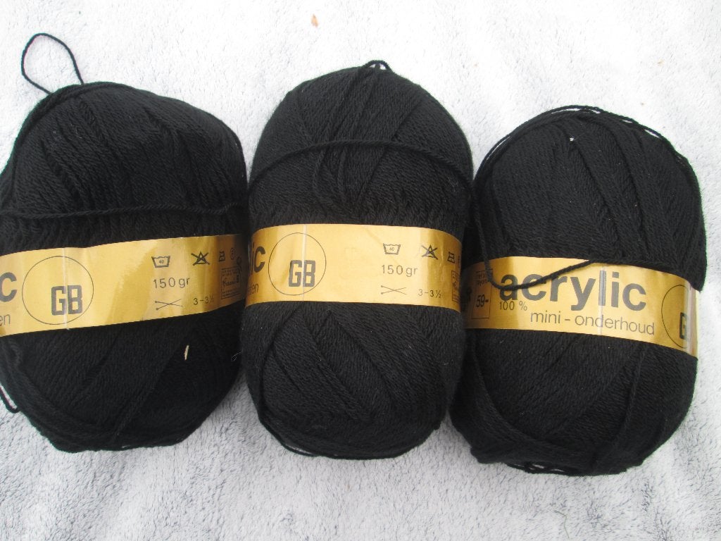 Laine à tricoter noire, Hobby & Loisirs créatifs, Enlèvement, Neuf, Tricot, Autres types