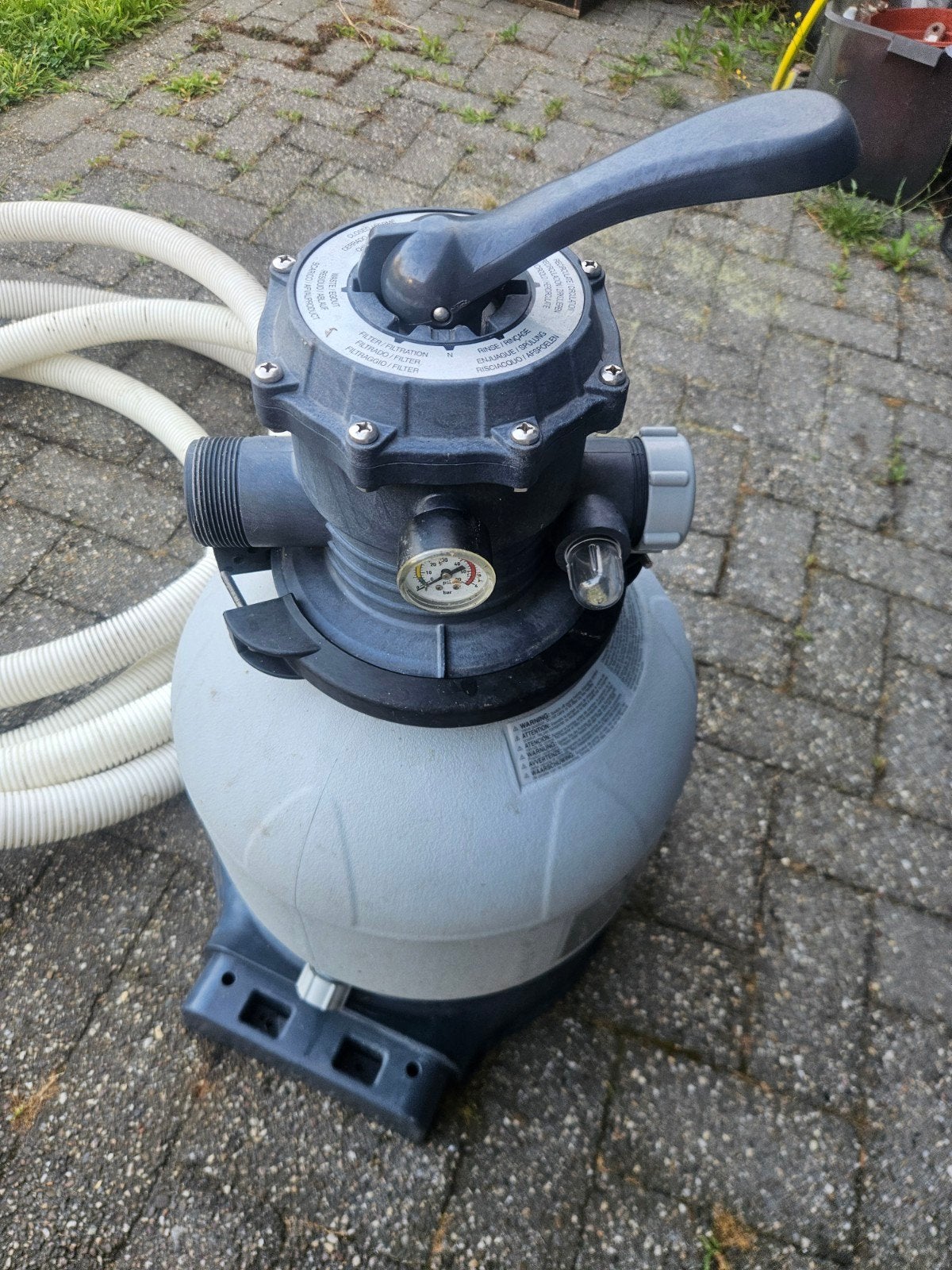 Zwembadfilter, Ophalen