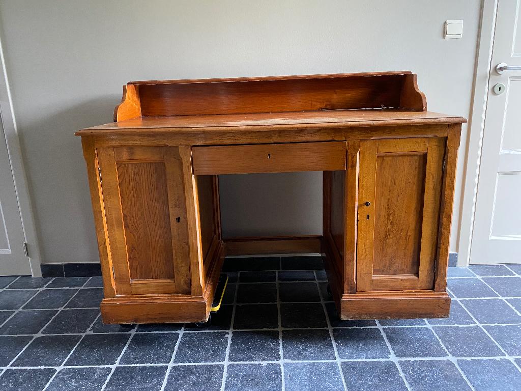 Bureau, 62 cm, Vintage, 133 cm, Avec tiroirs