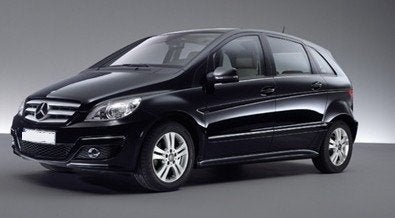 Mercedes B200 Turbo, Auto's, Mercedes-Benz, Monovolume, 4 cilinders, Leder en Stof, Zwart