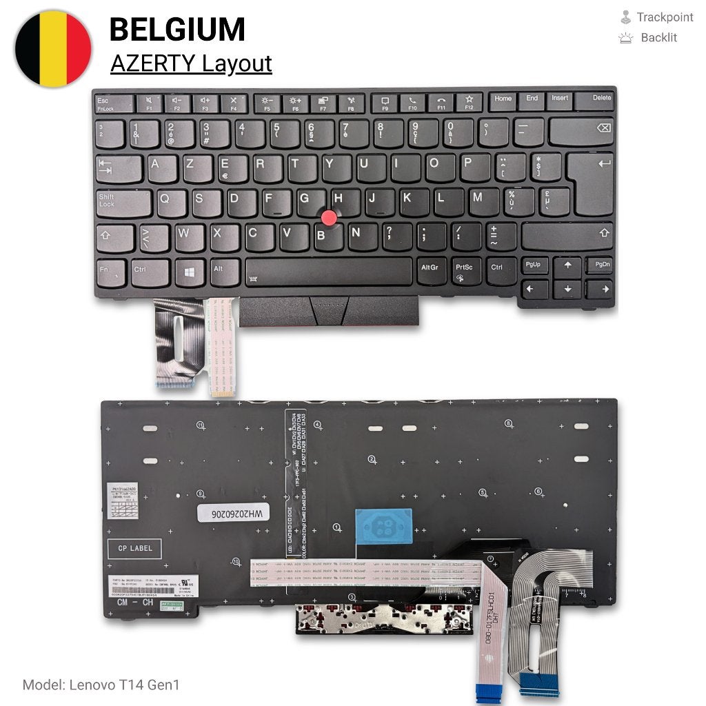 Claviers Lenovo ThinkPad T14 Gen1/2 et P14SGen1/2 AZERTY BE, Informatique & Logiciels, Neuf, Enlèvement ou Envoi, ZeliT, Azerty