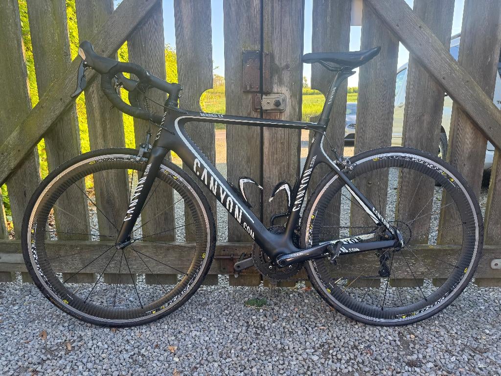 Canyon Aeroad CF – maat 56 – Shimano Ultegra – Carbon wielen, Gebruikt, Velgrem, Versnellingen, 53 tot 57 cm