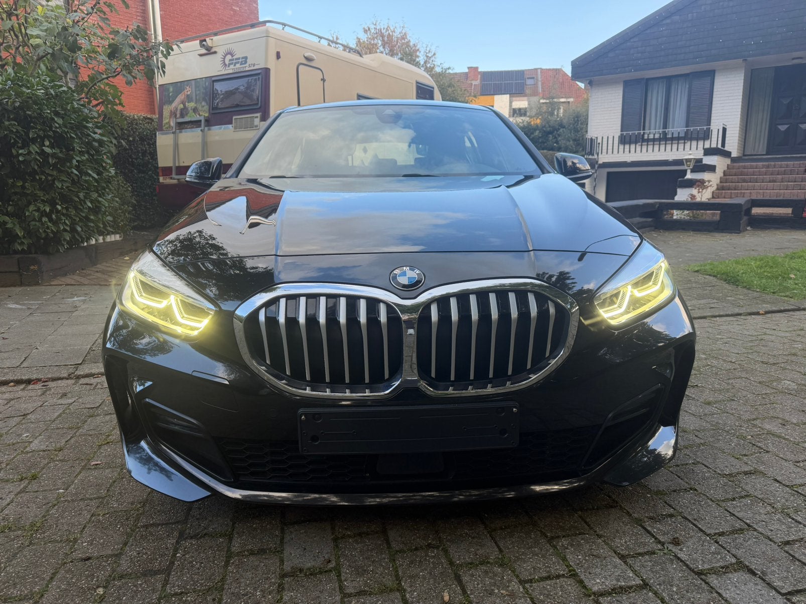 BMW 116i M-Pack Sport Z*Xenon*Pdc*Ass*Cruise*66.000km 2021, Dealer onderhouden, Euro 6, Zwart, Bedrijf