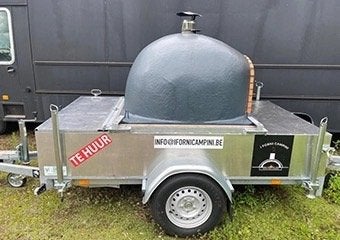 Grote pizzaoven 130 op geremde remork, Enlèvement, Autres types