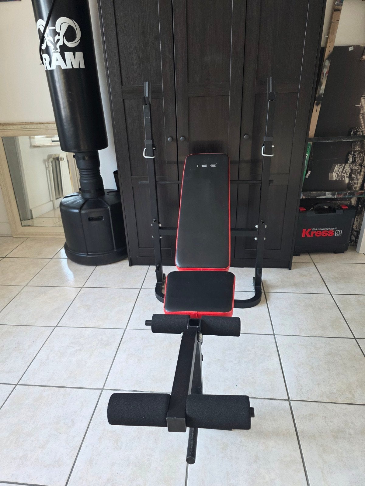 banc de musculation ISE, Ophalen, Zo goed als nieuw, Armen, Fitnessbank