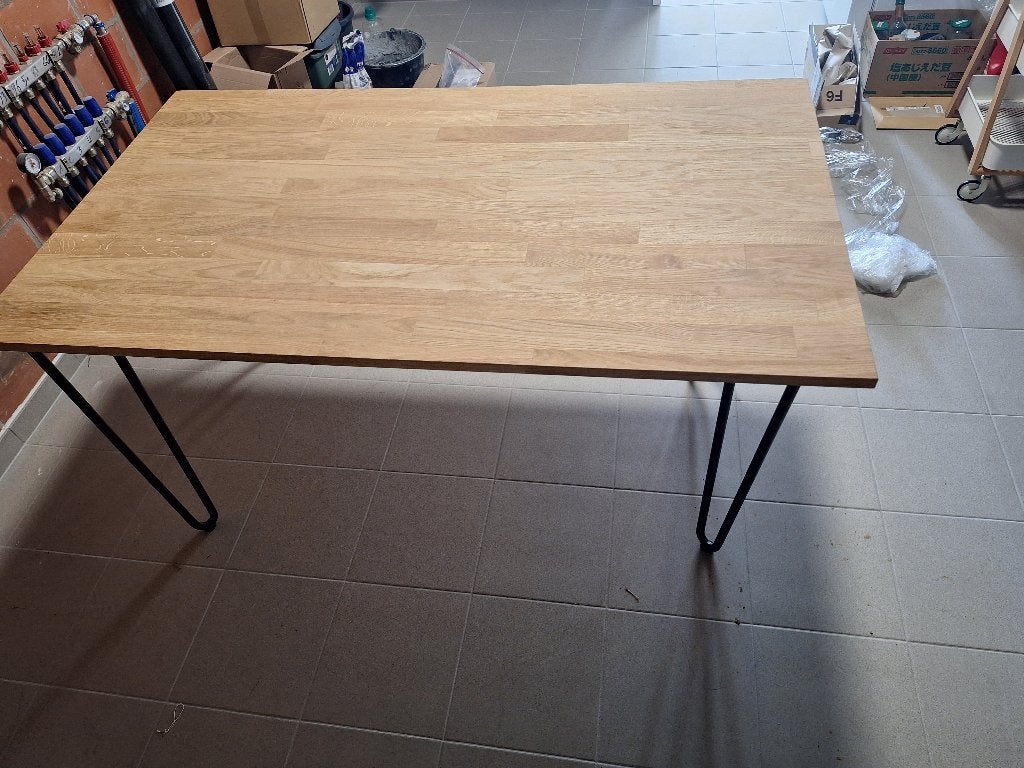 Eettafel Eikenhout, Huis en Inrichting, Ophalen, 100 tot 150 cm, Eikenhout, 50 tot 100 cm