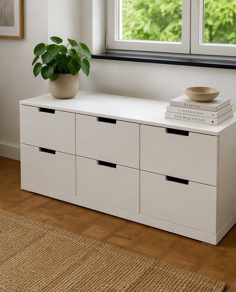 Commode IKEA NORDLI blanche – 6 tiroirs – 120 x 47 x 54 cm, 25 à 50 cm, 5 tiroirs ou plus, Moins de 100 cm, 100 à 150 cm