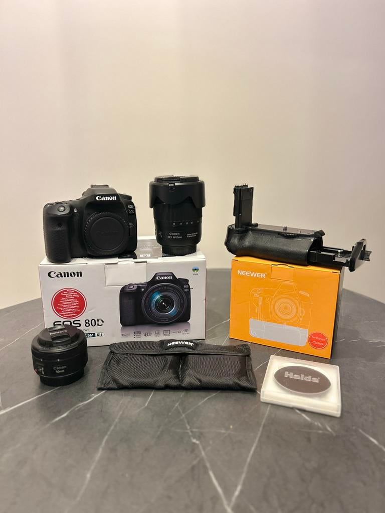 Canon 80D + objectifs et accessoires, Enlèvement, Comme neuf, Reflex miroir, Canon