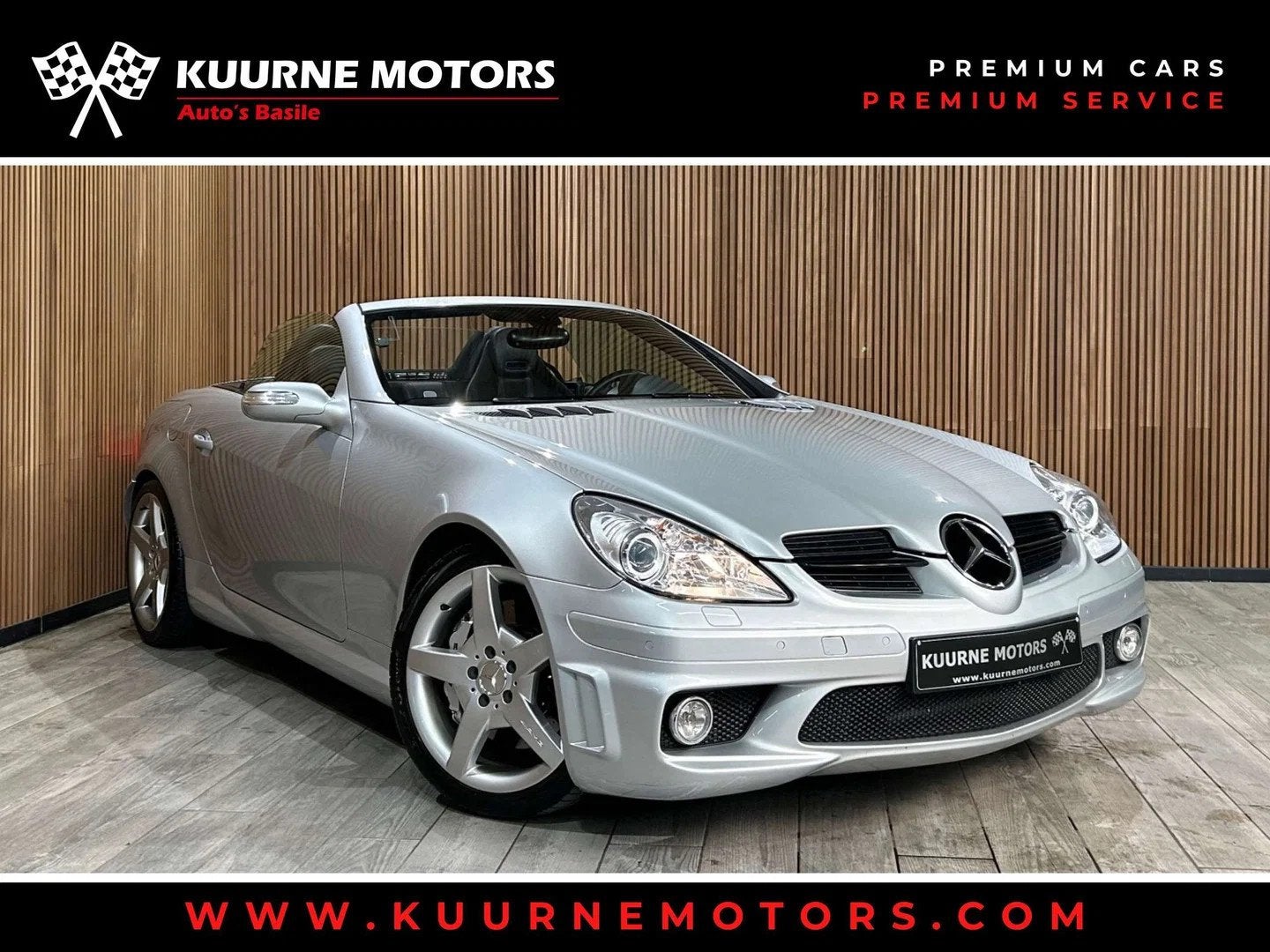 Mercedes-Benz SLK SLK55 AMG Alu18"/Leder/Xenon/Cam *Zeer Zel, Auto's, Automaat, Gebruikt, Cabriolet, Bedrijf