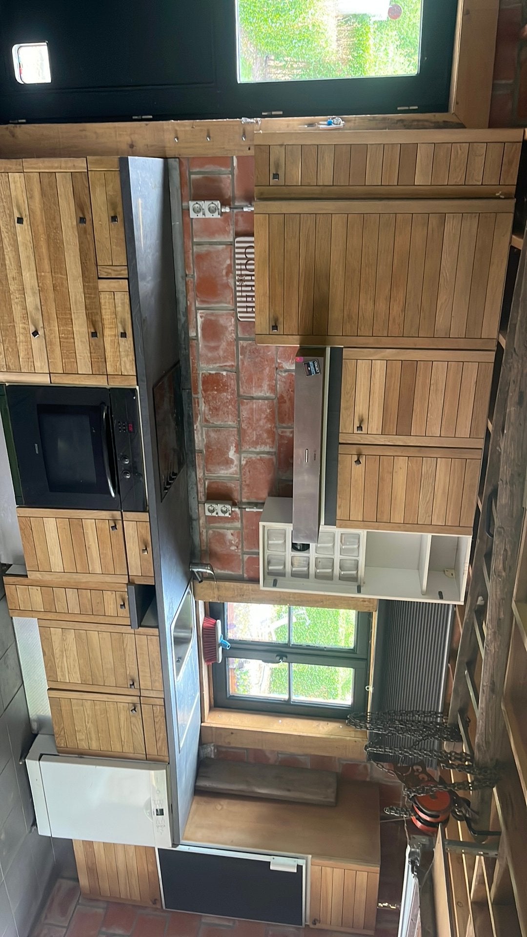 Eiken Keuken garage, Ophalen, Gebruikt