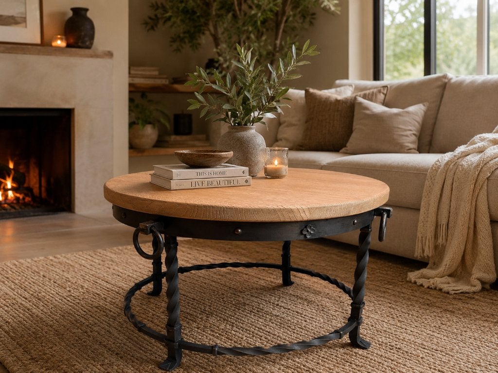 Salontafel, Ophalen, Rond, 50 tot 100 cm, Zo goed als nieuw