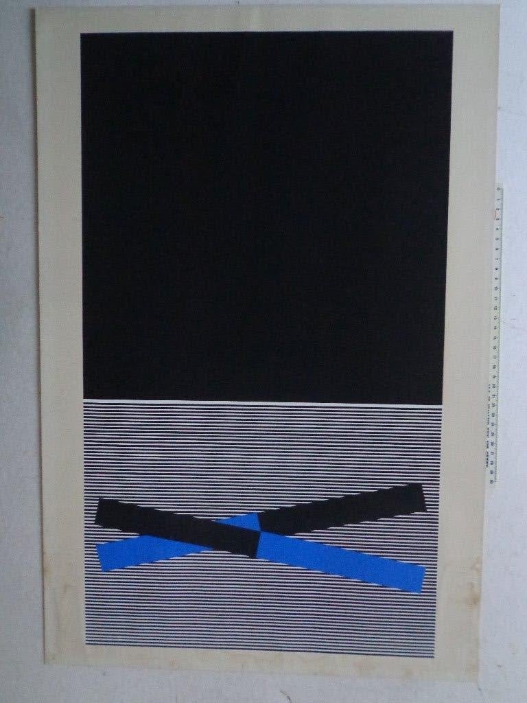 zeefdruk van kinetische kunstenaar Jesus-Rafael Soto 1969, Ingelijst, Ophalen, Abstract, Zeefdruk