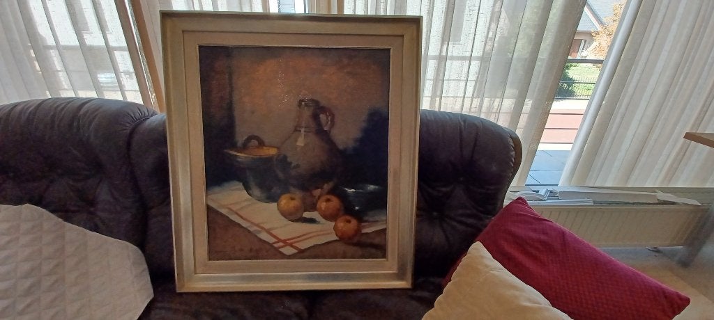 schilderij, Antiquités & Art, Art | Peinture | Classique, Peinture à l'huile, Enlèvement, Encadré, Nature morte