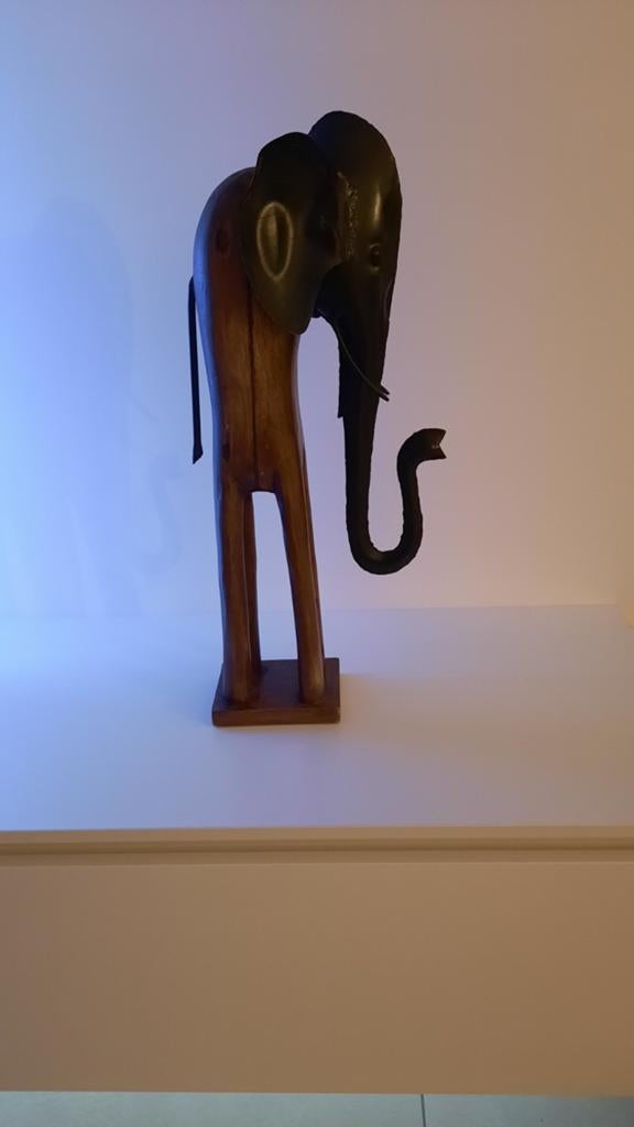 AFRIKAANSE SCULPTURE 64CM, Antiek en Kunst, Ophalen