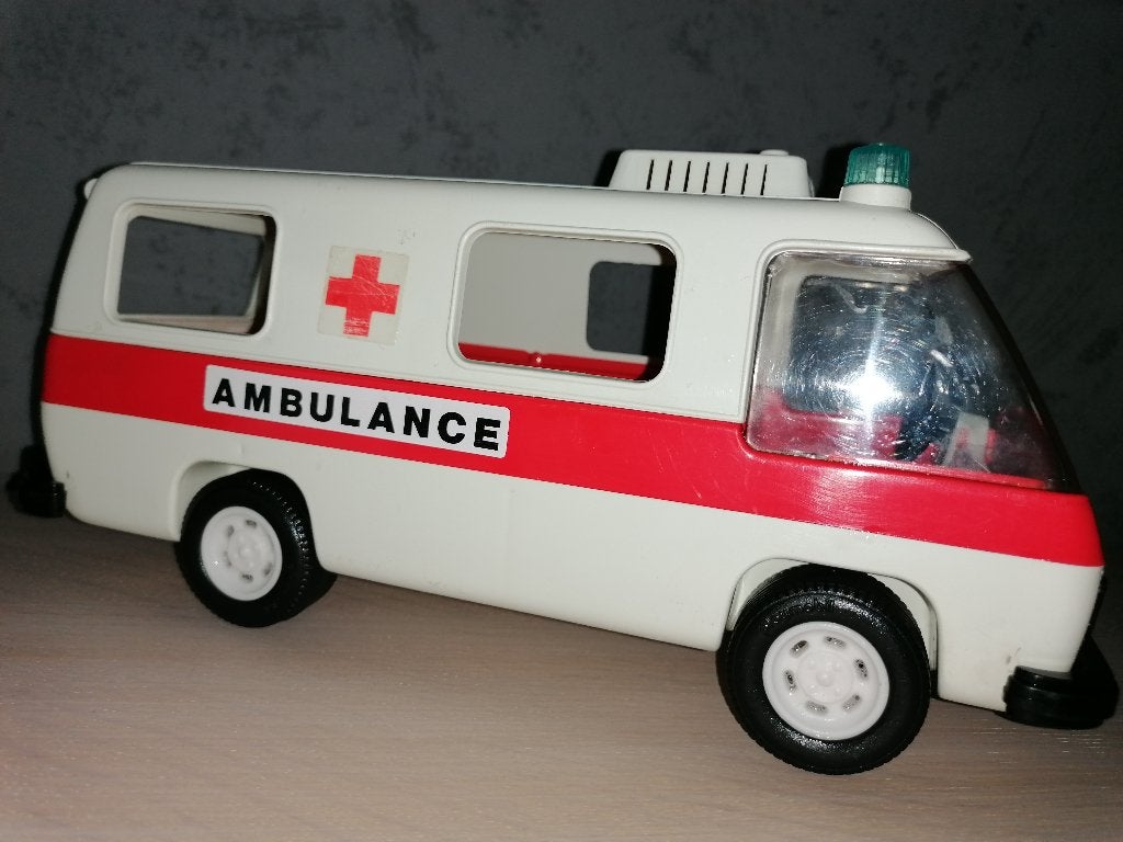 playmobil ziekenwagen retro, Kinderen en Baby's, Ophalen of Verzenden, Gebruikt