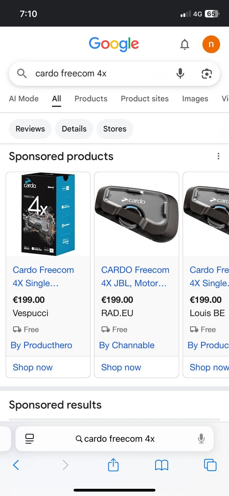 Cardo freecom 4x + store warranty 9months, Ophalen of Verzenden, Zo goed als nieuw