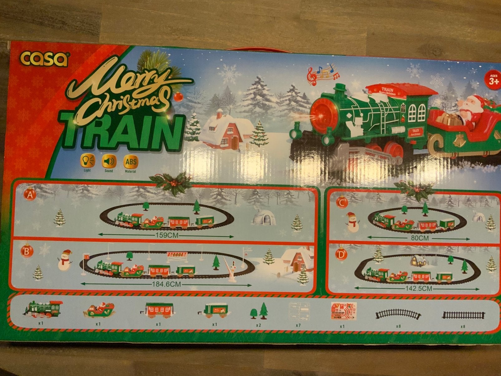 Leuke kersttrein met licht en geluid 30 delig NIEUW, Huis en Inrichting, Ophalen of Verzenden, Nieuw