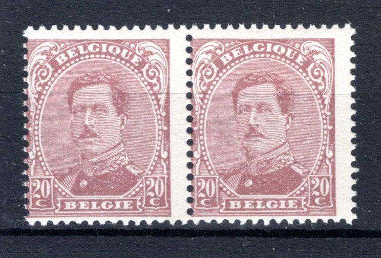140C MNH TYPE IV 1922 - Z.M. Koning Albert 1 (2 stuks), Verzenden, Postfris, Postfris