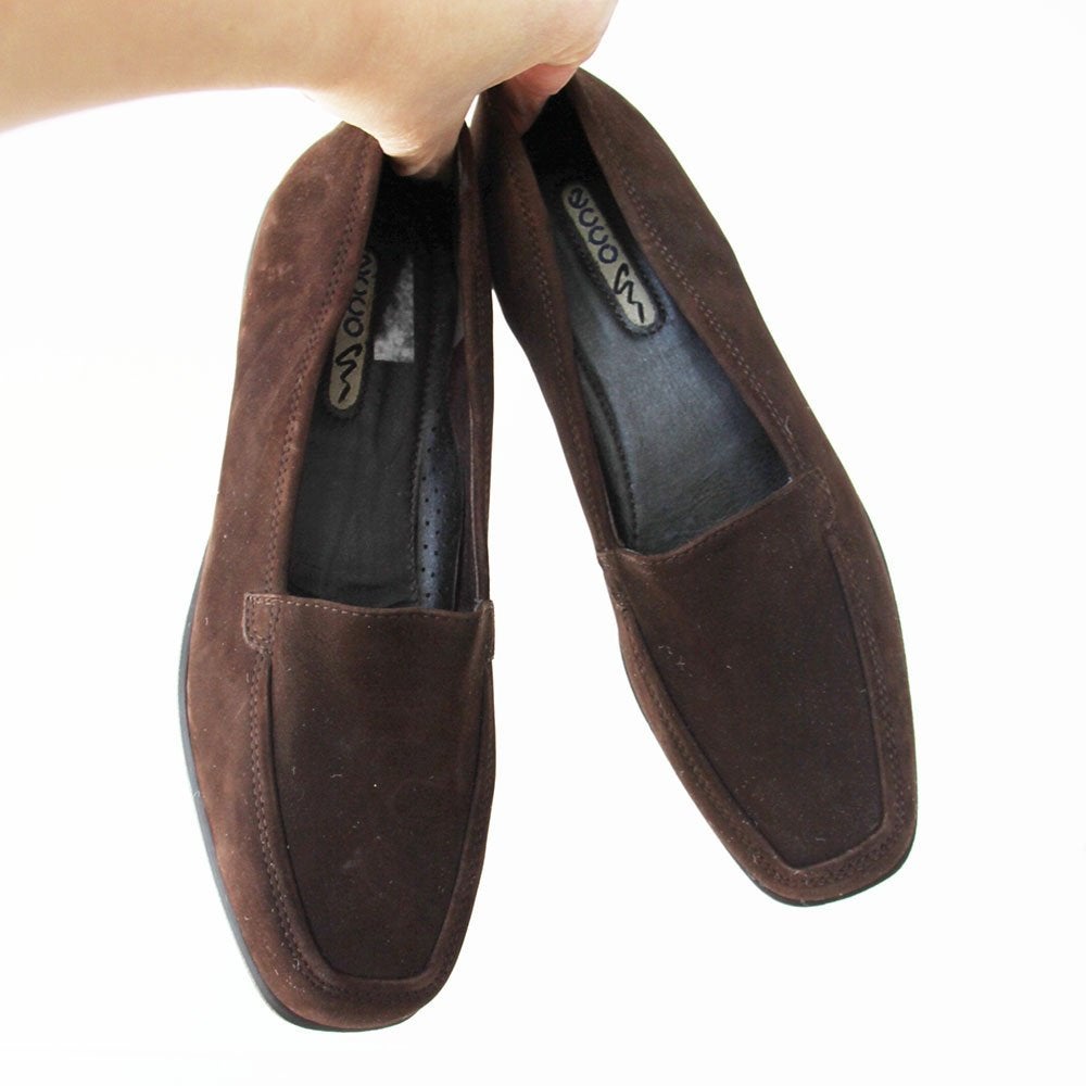 Magnifiques mocassins Ecco en daim - s8 (taille 41) €60, -, Neuf, Ecco, Brun, Sabots