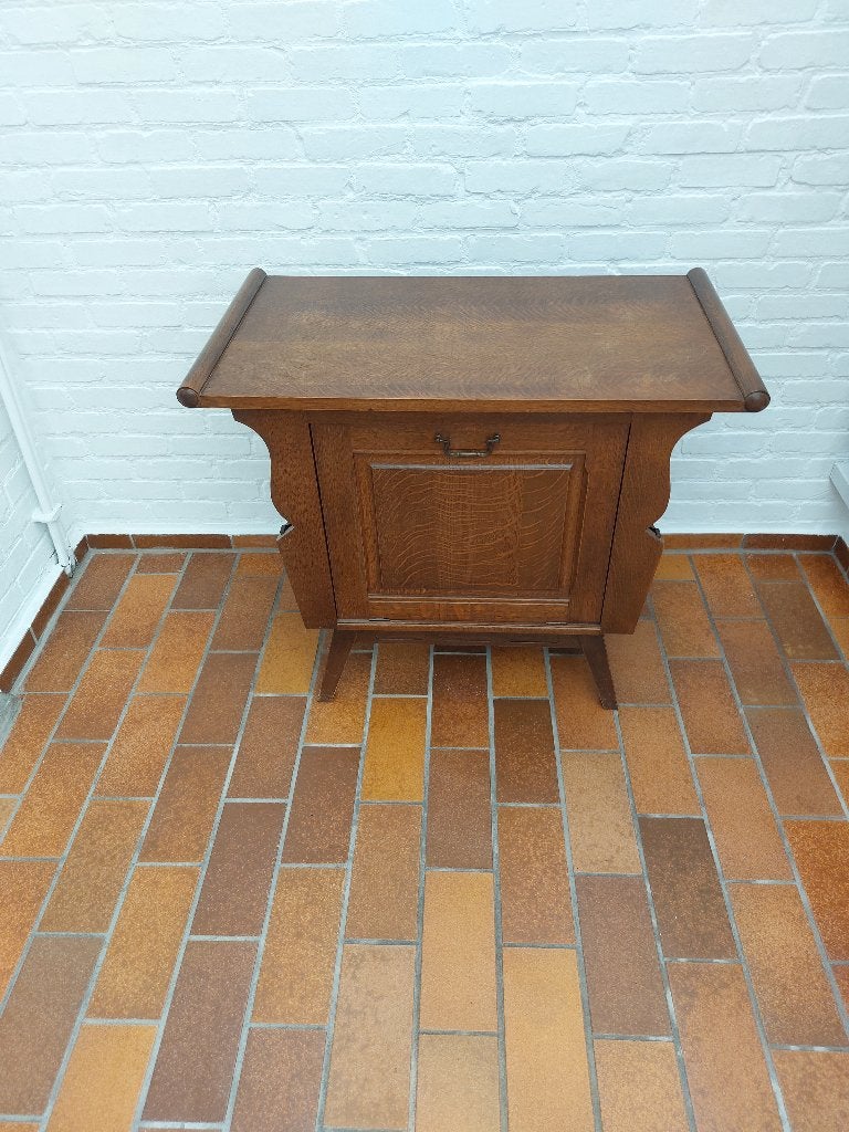 Mooie oude Tv kast met draaibaar blad., Huis en Inrichting, Ophalen, Gebruikt, Eikenhout
