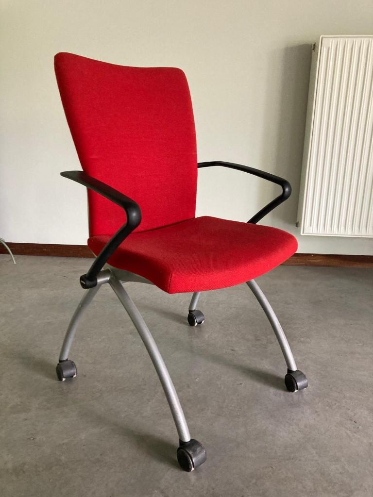 (Bureau) stoelen Rood Comforto, Rouge, Comme neuf, Enlèvement, Chaise de bureau
