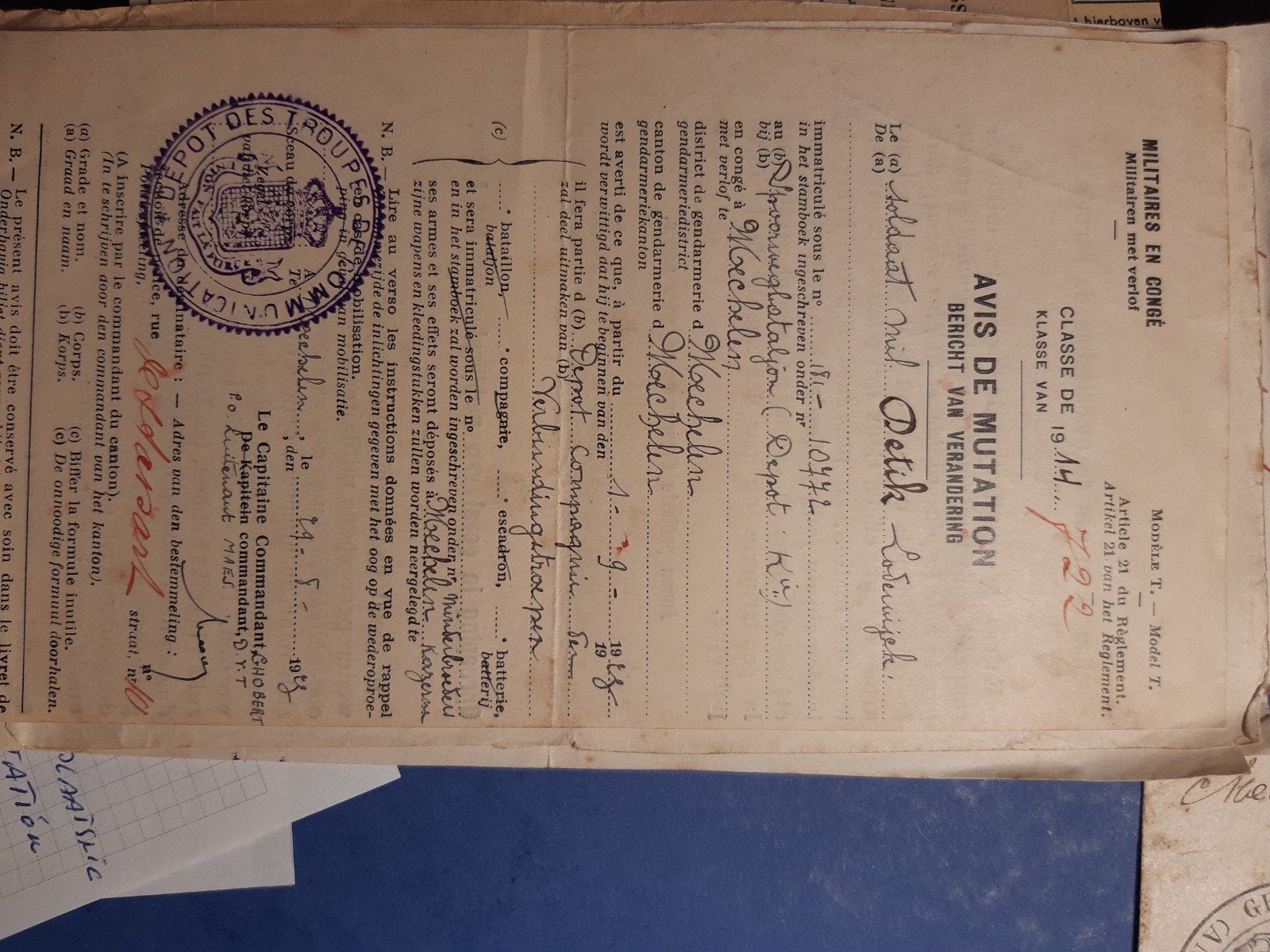 Papieren ww1, Verzamelen, Ophalen