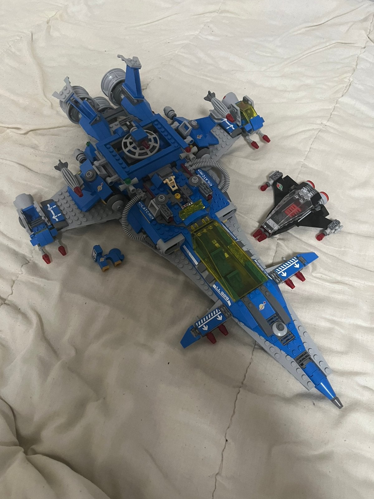 Lego Benny’s spaceship - 99% compleet met 1 figuurtje+instr, Enfants & Bébés, Enlèvement ou Envoi, Comme neuf, Complet, Lego
