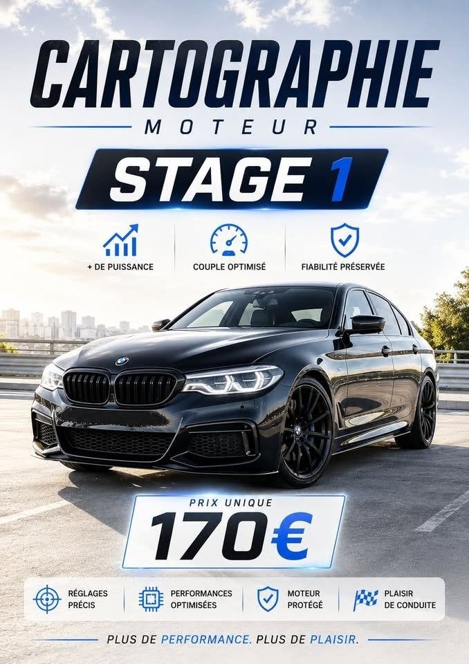 Stage 1 CARTOGRAPHIE CALCULATEUR MOTEUR SUR MESURE : 170€ !, Enlèvement