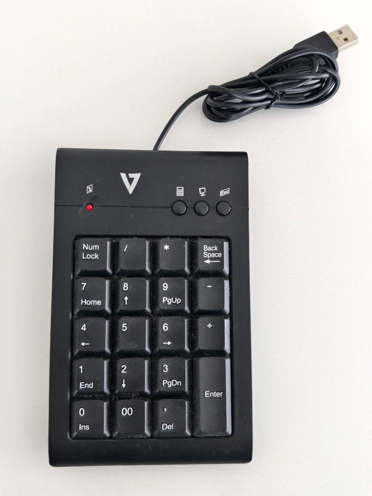 V7 USB Numeriek Toetsenbord / Numpad, Computers en Software, Toetsenborden, Gebruikt, Numeriek, Ophalen of Verzenden, Ingram