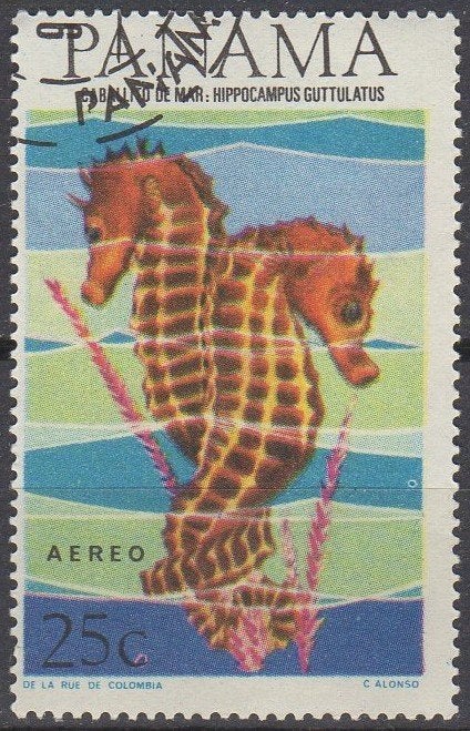 Panama - Zeepaardje - 1965, Ophalen of Verzenden, Gestempeld