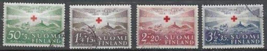 Finlande 1939 - Yvert 209-211 - Croix-Rouge - 75 ans (ST), Envoi, Finlande, Affranchi