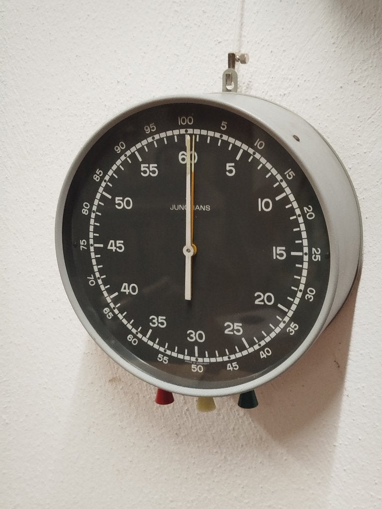 Vintage Junghans Industriële Doka/Lab Klok - Topstaat!, Enlèvement ou Envoi