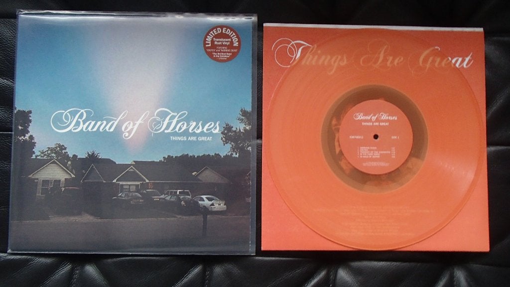 BAND OF HORSES - Things Are Great LP - ltd rust coloured, CD & DVD, Vinyles | Rock, Comme neuf, Avec pochette intérieure, Rock classique