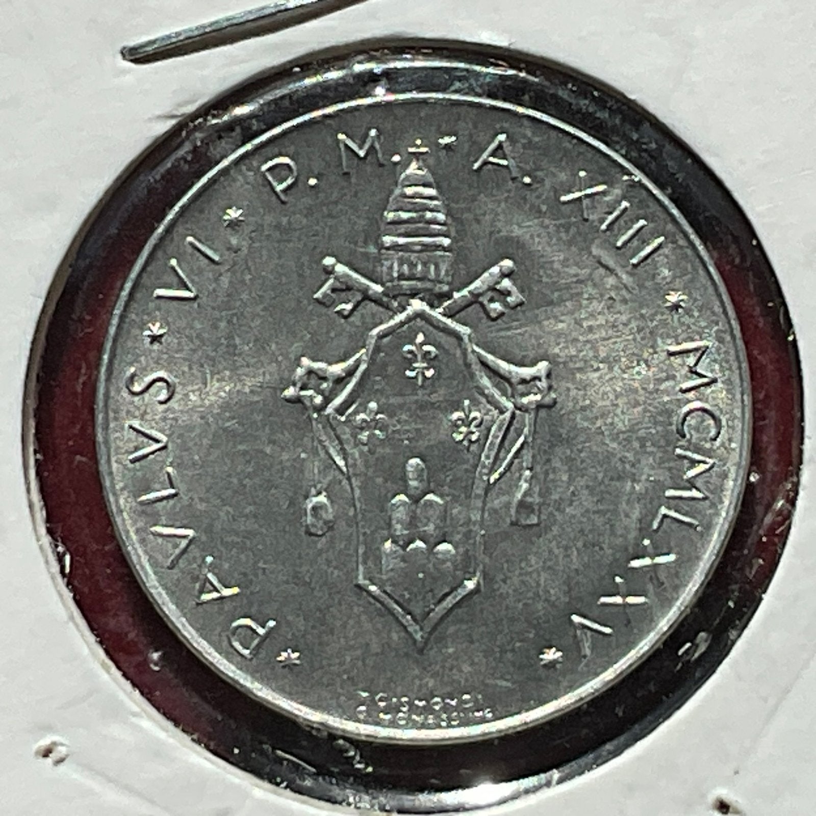 Cité du Vatican - Belle pièce de 10 lires  - 1975, Envoi, Italie, Monnaie en vrac
