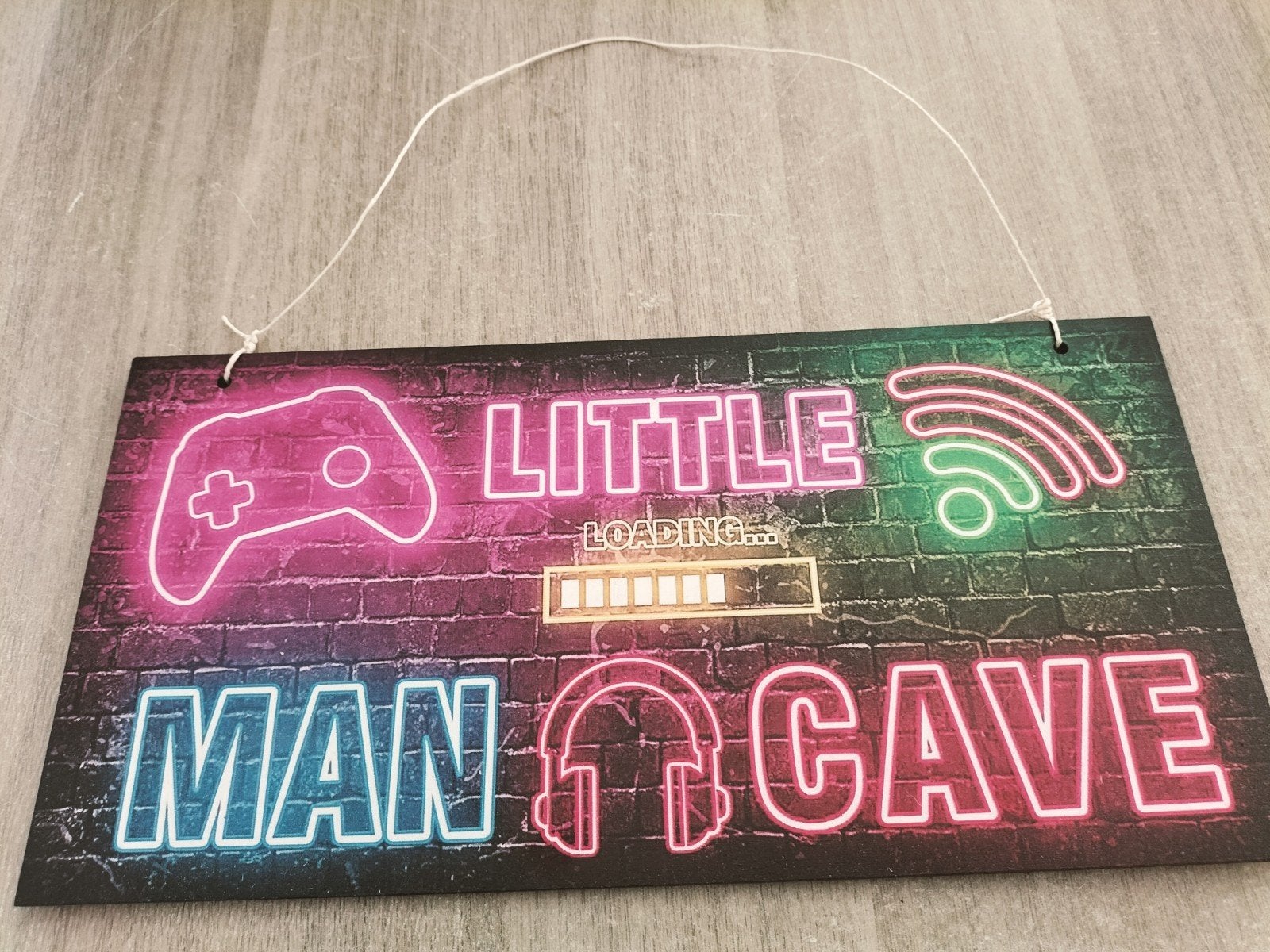 Tekstbord 'Little Man Cave', Tekstbord, Ophalen of Verzenden, Hout