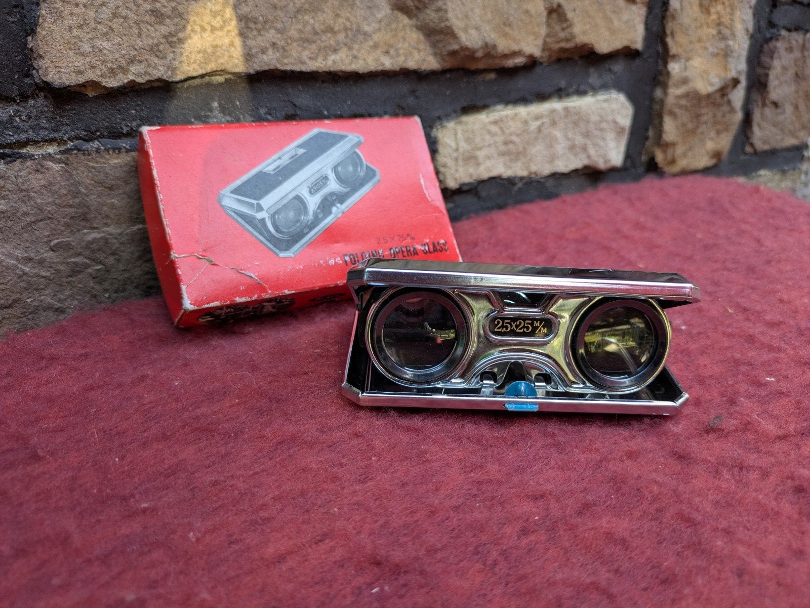 vintage 2.5x25mm folding opera glasses, Ophalen of Verzenden