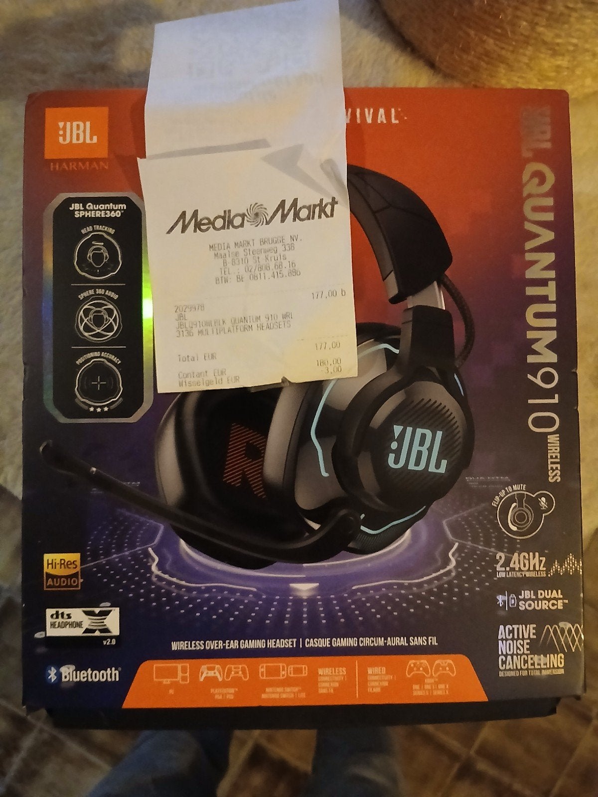 JBL nieuw nu Jbl Quantum 910 in de winkel nu nog  180€, Neuf, JBL, Enlèvement, Casque gamer