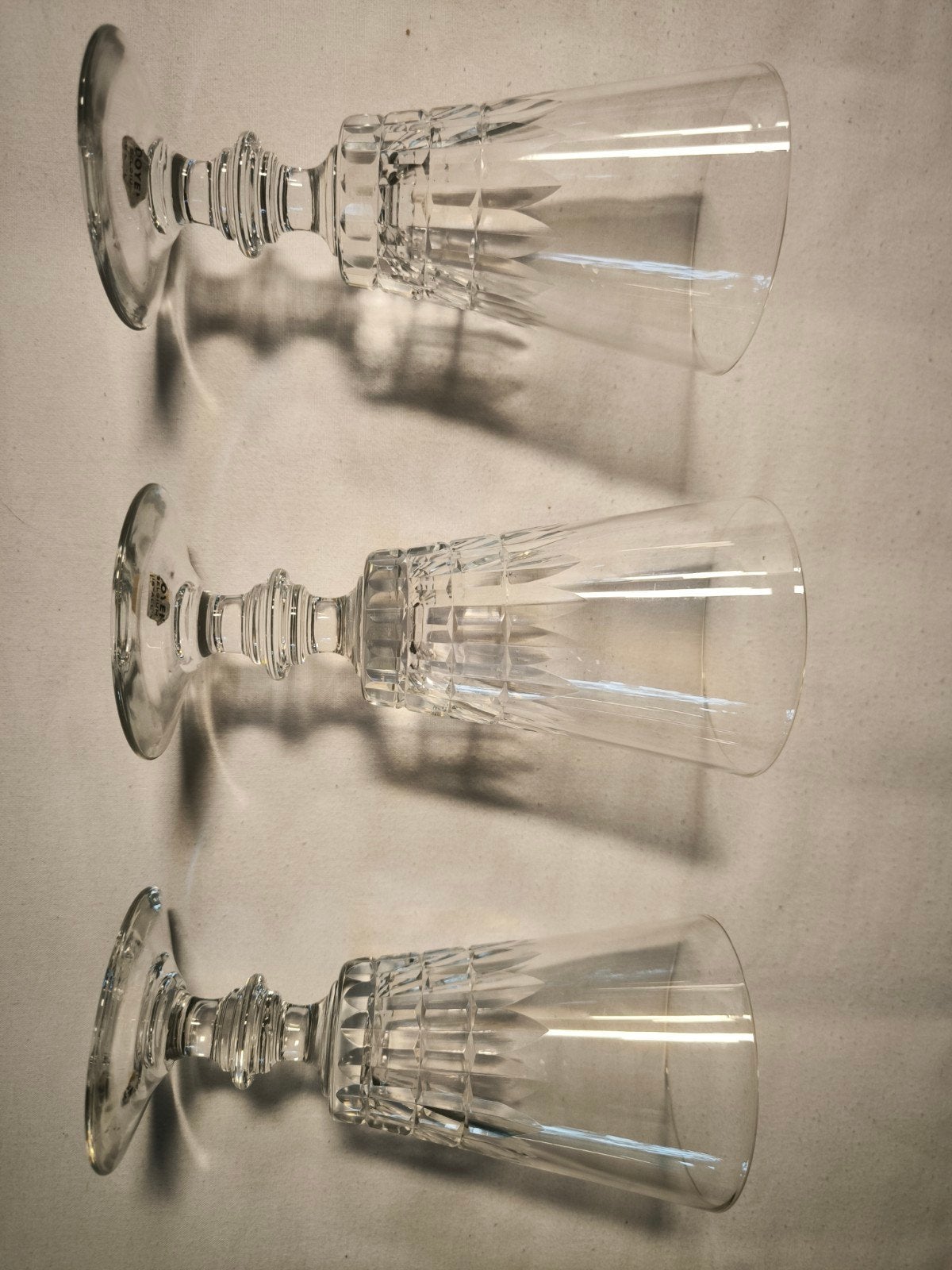 3 Doyen kristallen glazen, Ophalen