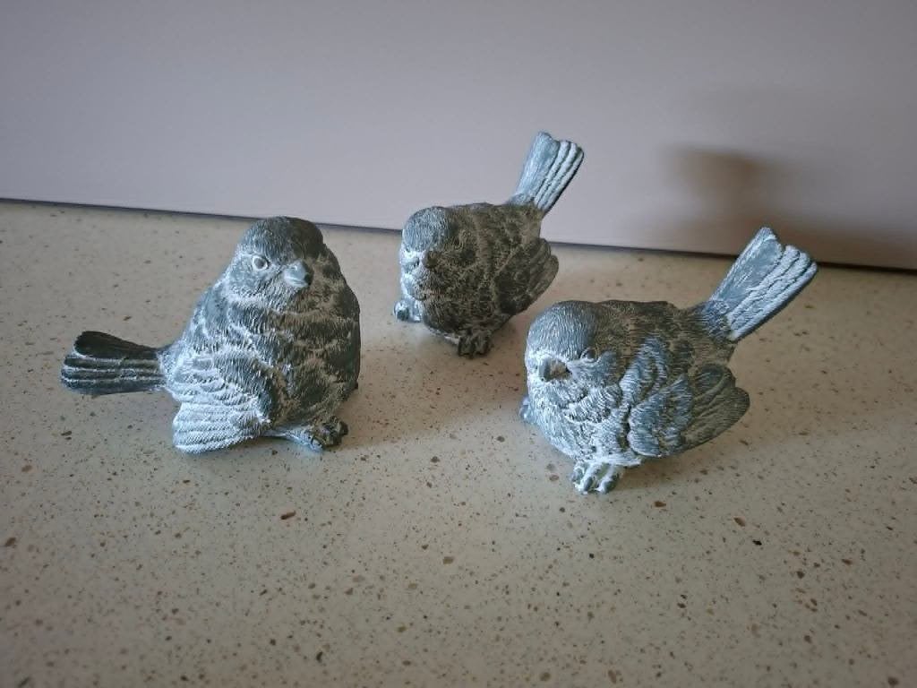 kleine vogeltjes 3 stuks, Collections, Collections Animaux, Enlèvement ou Envoi, Comme neuf, Oiseaux, Statue ou Figurine