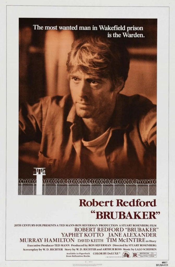 16mm speelfilm  --  Brubaker (1980) Robert Redford, Enlèvement ou Envoi, Film 16 mm