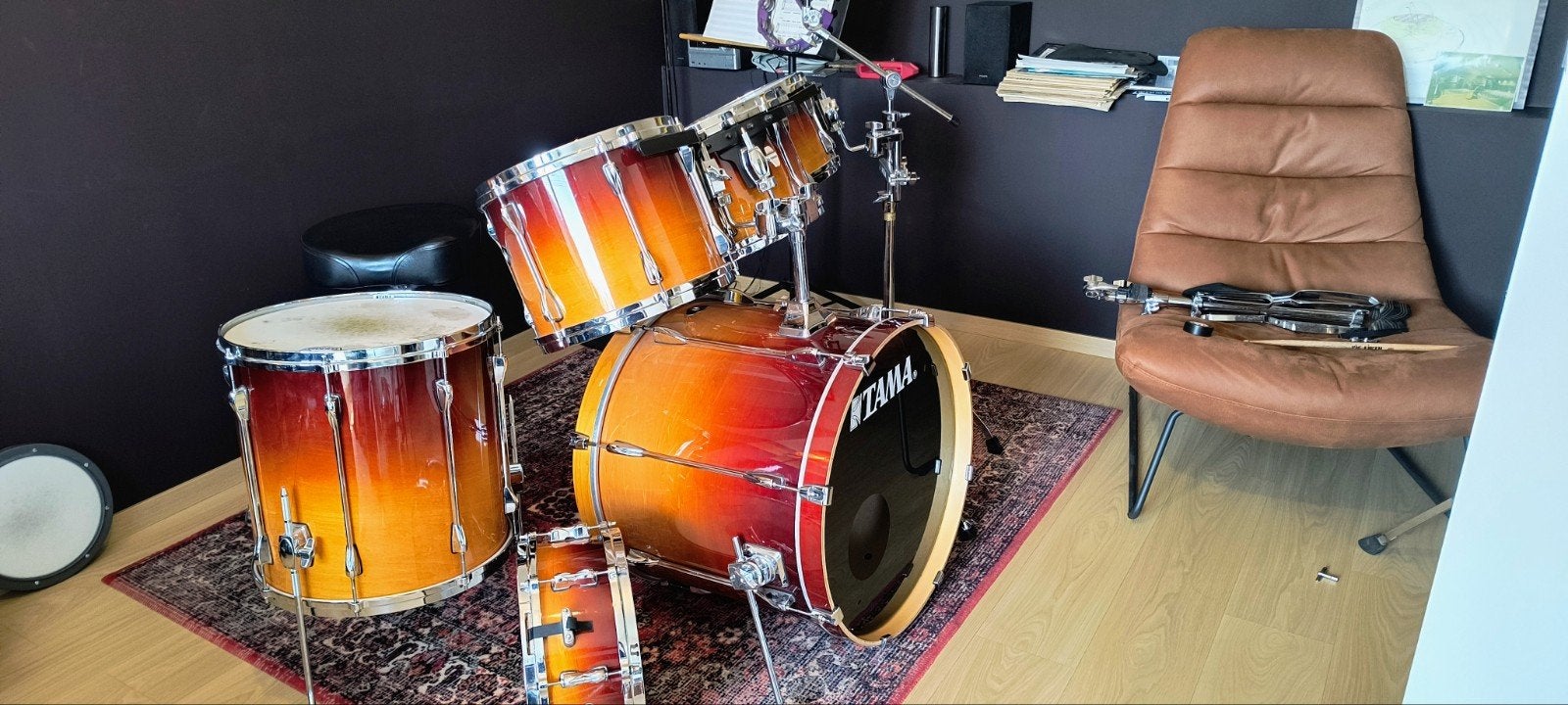 Tama Superstar Birch Shellset, Amber Fade, Muziek en Instrumenten, Drumstellen en Slagwerk, Ophalen, Gebruikt, Tama